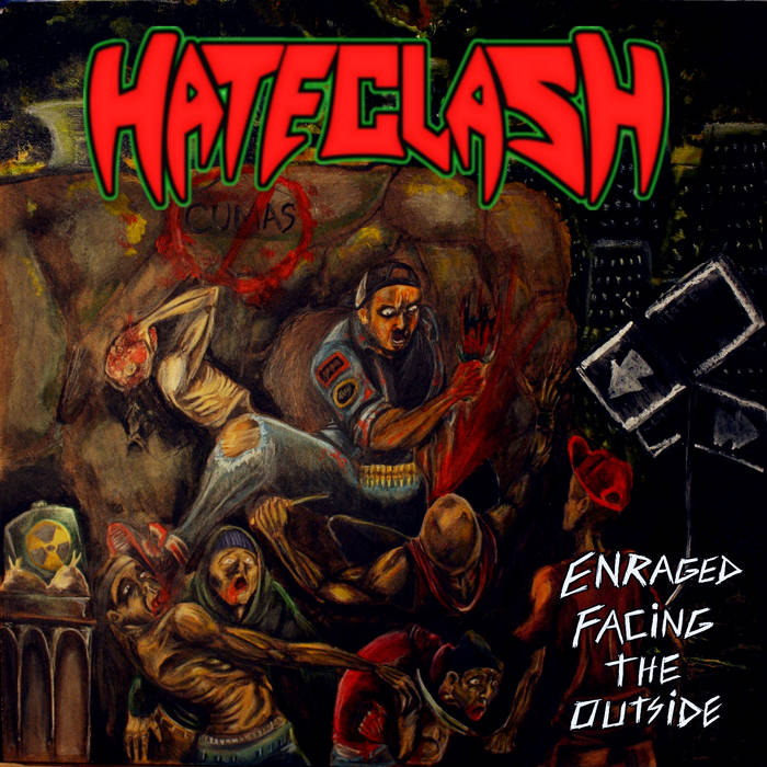 Enraged facing the outside