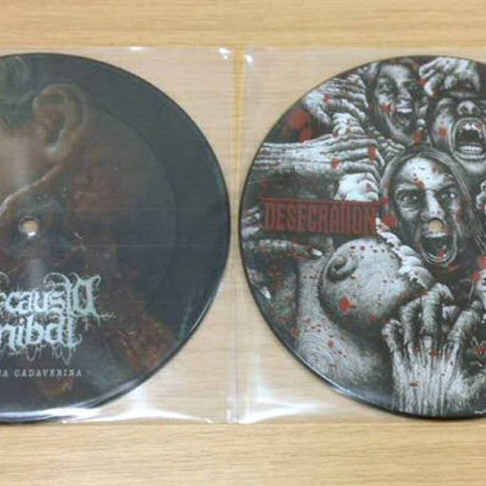 Split 7" picture disc w/ Holocausto Canibal
