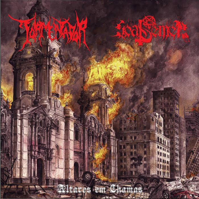 Tormentador / Goatsemen “Altares em Chamas” Split