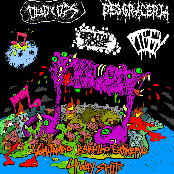 Vomitando Barulho Extremo - 4 Way Split (only brutal noise tracks)